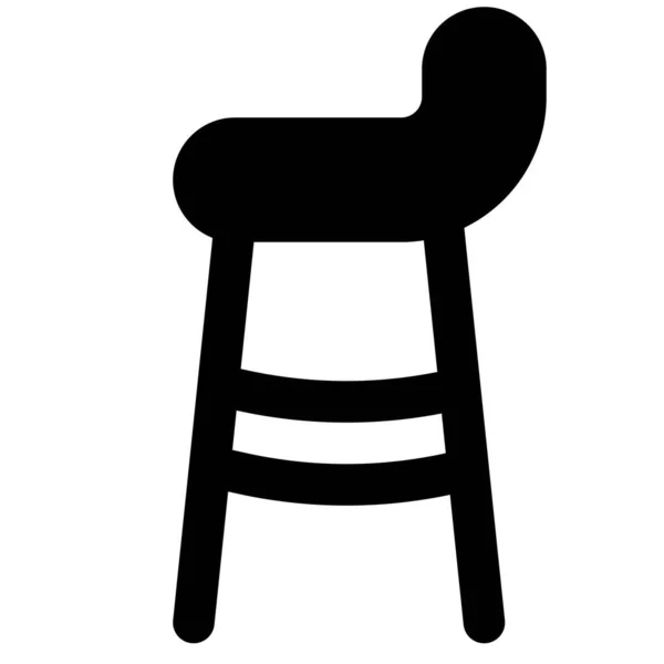 Bar Tabureleri Dekorasyon Için Şık Sandalyeler — Stok Vektör