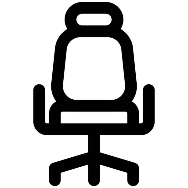 Cadeira Escritório Ergonômica Alta Confortável — Vetor de Stock
