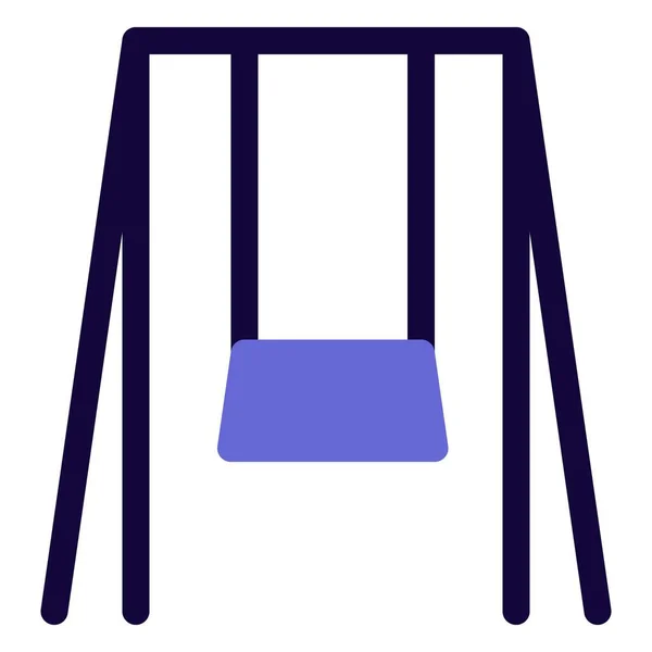 Balançoire Porche Assise Simple Pour Les Enfants — Image vectorielle