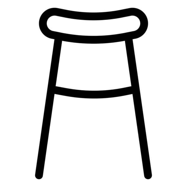 Bar Stool Type Long Chair — Stock Vector