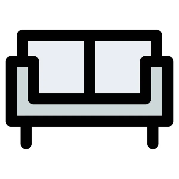 Couch Also Known Sofa — Stock Vector