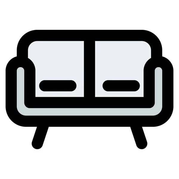 舒适的沙发 可容纳多人 — 图库矢量图片