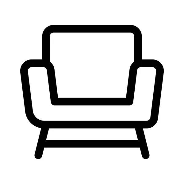 Cadeira Com Braços Apoio Peças Laterais — Vetor de Stock
