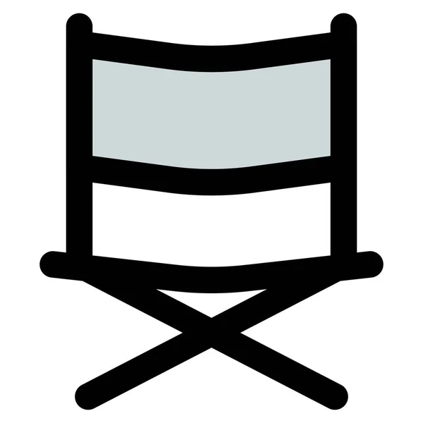 Άνετη Και Πτυσσόμενη Καρέκλα Για Εξωτερικούς Χώρους — Διανυσματικό Αρχείο