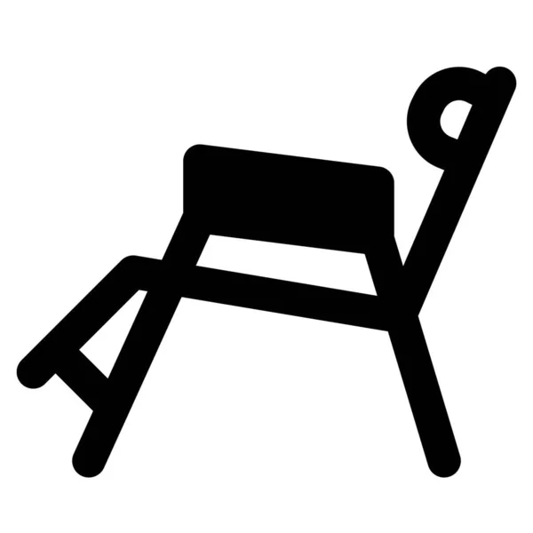 Удобное Пляжное Кресло Уникальным Дизайном — стоковый вектор
