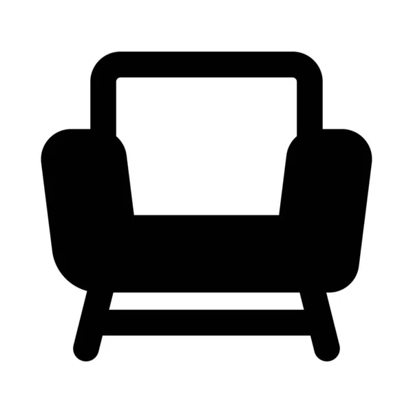 Stuhl Mit Stützarmen Oder Seitenteilen — Stockvektor