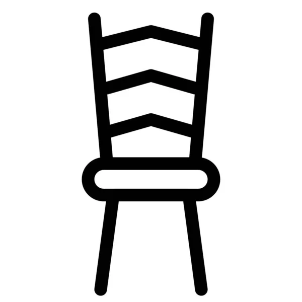 Stuhl Leiterstil Mit Hoher Rückenlehne — Stockvektor