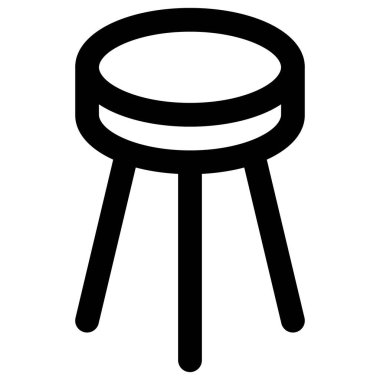 Kafelerde sıkça kullanılan minderli dışkı.