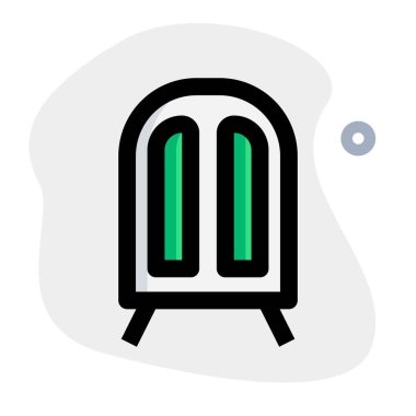 Elbise depolamak için gardırop.