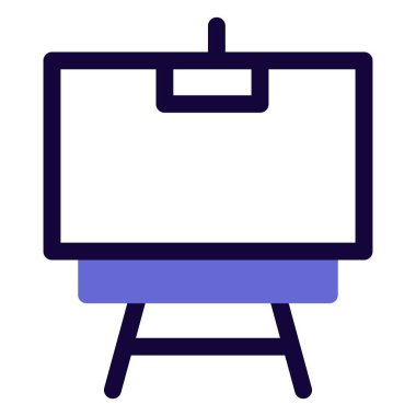 Easel, resim yapmak için kullanılan bir tripod..