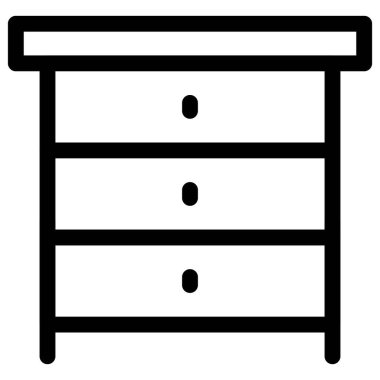 Komodin olarak kullanılan çekmece sandığı