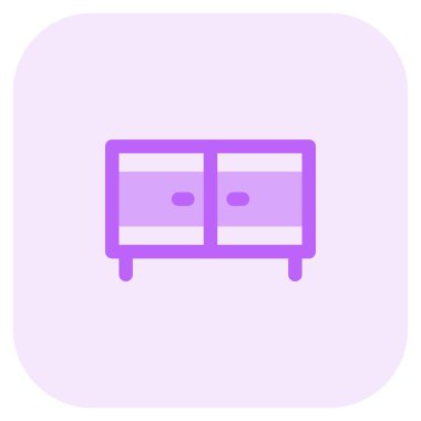 Depolama için birkaç çekmeceli ahşap mobilyalar..