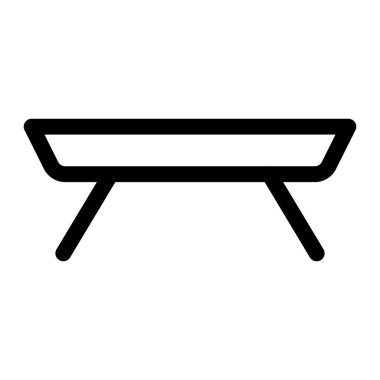 Oturma odasının mobilyaları için şık bir orta masa.