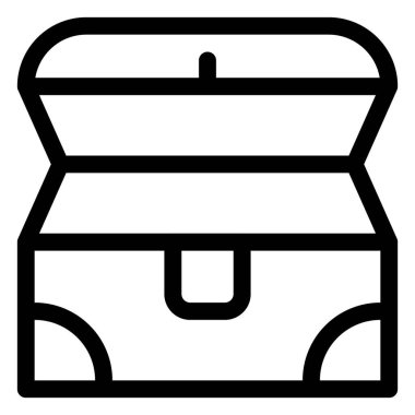 Eski bir açık hazine sandığı..