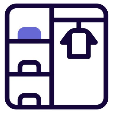 Gardırop, elbise depolamak için ayakta duran dolap..