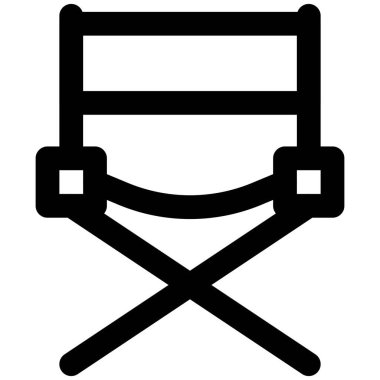 Sırt destekli katlanabilir kolay sandalye.