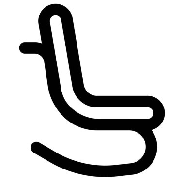 İki eğri bantlı sallanan sandalye.