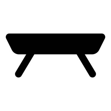 Oturma odasının mobilyaları için şık bir orta masa.