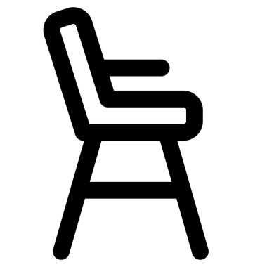 Yüksek sandalye genelde bebekler için kullanılır..