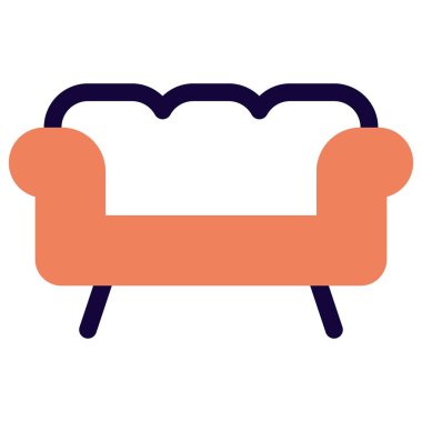 Yastıklı rahat bir kanepe.