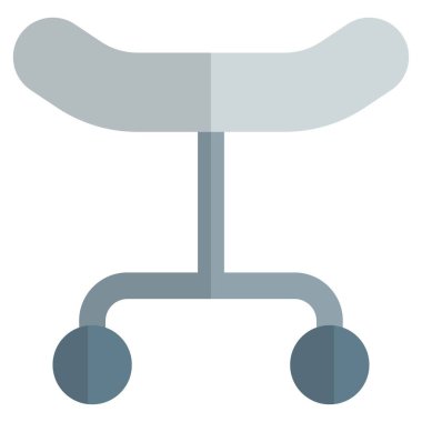 Tekerlekleri olan rahat yastıklı ayaklık..