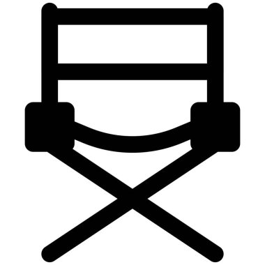 Sırt destekli katlanabilir kolay sandalye.