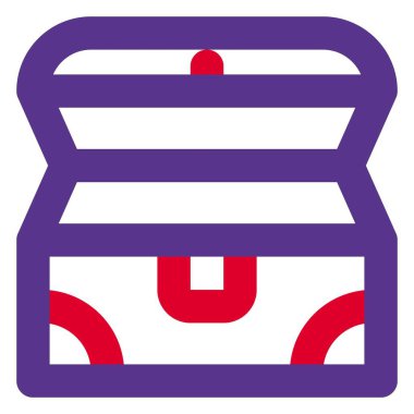 Eski bir açık hazine sandığı..