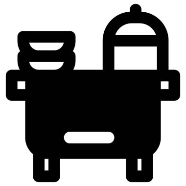 Kendi kendine yemek servisi veya açık büfe.