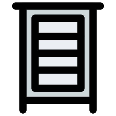 Ögeleri göstermek için birden fazla raf içeren antika.