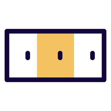 Duvara monte edilmiş dolap veya ahşap dolap.