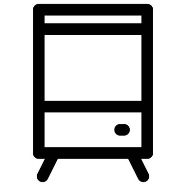 Giysiler için antika ahşap dolap..