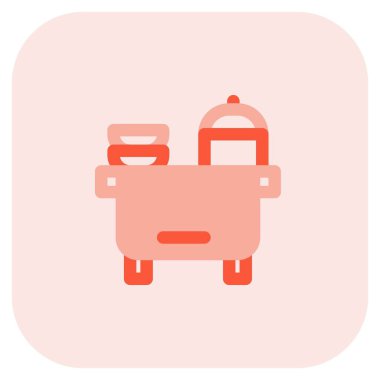 Kendi kendine yemek servisi veya açık büfe.