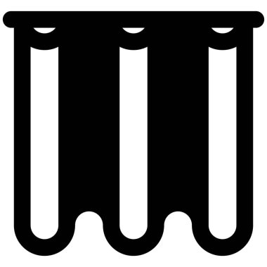 Dekoratif amaçla asılan perdeler.