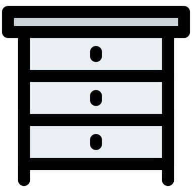 Komodin olarak kullanılan çekmece sandığı