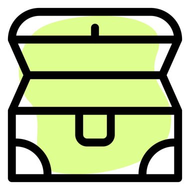 Eski bir açık hazine sandığı..