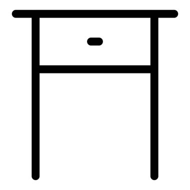 Çekmeceli sert ahşap sehpa.