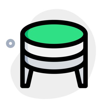 Dekorasyon için kullanılan düşük yükseklikli tuffet