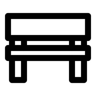 Uzun koltuklu çoklu ahşap bank..