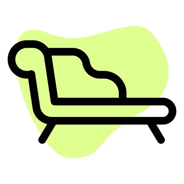 Gesloten Luxe Chaise Lounge Voor Ontspanning — Stockvector