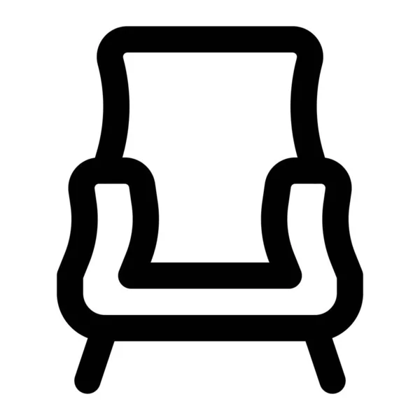 Chaise Élégante Confortable Avec Bras Latéraux — Image vectorielle