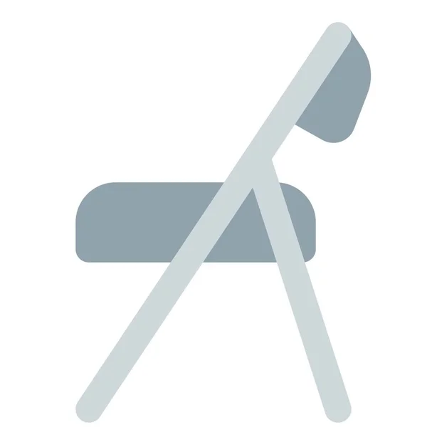 Katlanabilir Kamp Sandalyesi Genelde Dışarıda Kullanılır — Stok Vektör