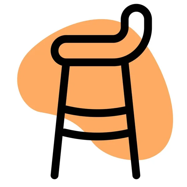 Bar Σκαμπό Κομψή Καρέκλα Για Διακόσμηση — Διανυσματικό Αρχείο