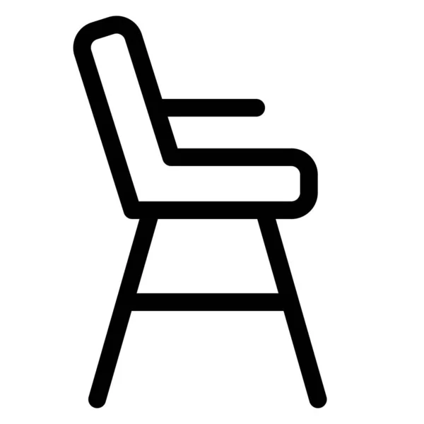 高椅子主要用于婴儿 — 图库矢量图片