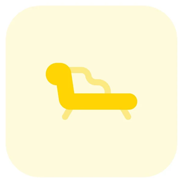 Gesloten Luxe Chaise Lounge Voor Ontspanning — Stockvector