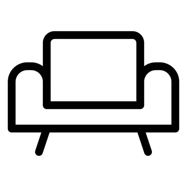 Κομψό Πολυτελές Κάθισμα Καναπές — Διανυσματικό Αρχείο
