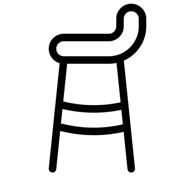 バースツール 装飾のためのスタイリッシュな椅子 — ストックベクタ
