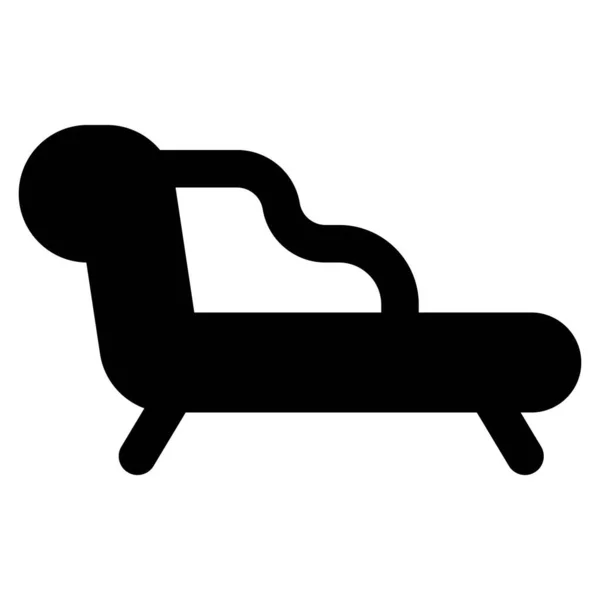 Chaise Lounge Lujo Acolchado Para Relajarse — Vector de stock