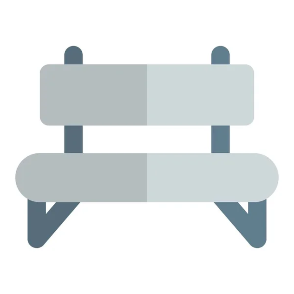 複数の人のためのベンチ 長い木製の座席 — ストックベクタ