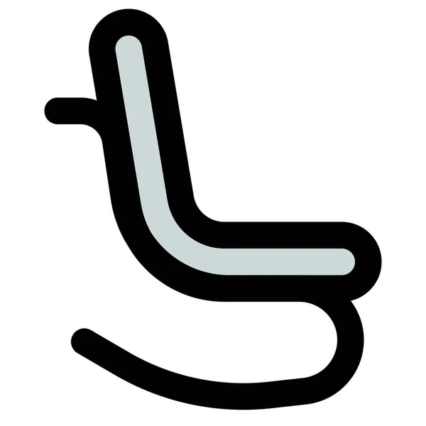 Chaise Bascule Avec Deux Bandes Courbes — Image vectorielle