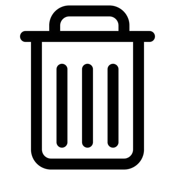 Używanie Kosza Śmieci Usuwania Śmieci — Wektor stockowy
